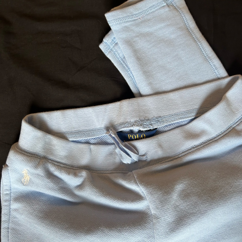 Powder blue polo Ralph Lauren slim sweats